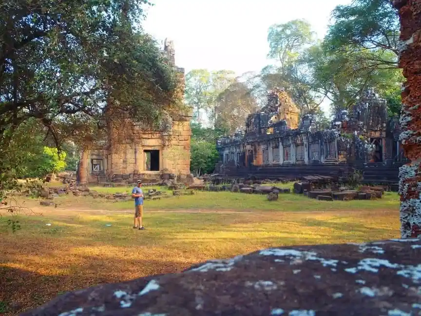 Captured a Selfie with a 10-Second Timer at Angkor Wat, Cambodia!