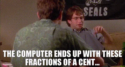 The image shows a still from the movie 'The Social Network' featuring a man in glasses speaking to another person whose back…