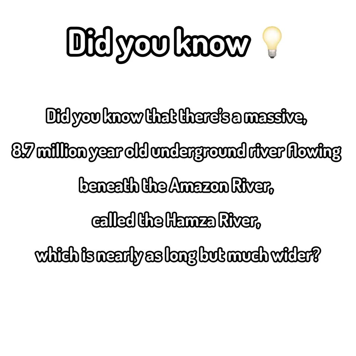 The image is a plain white background with bold, black, outlined text. At the top, it says 'Did you know 💡'. Below, it…