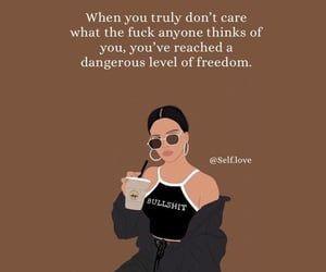 A stylized illustration of a woman with dark hair, wearing sunglasses and a black tank top with 'SHIT' printed on it…