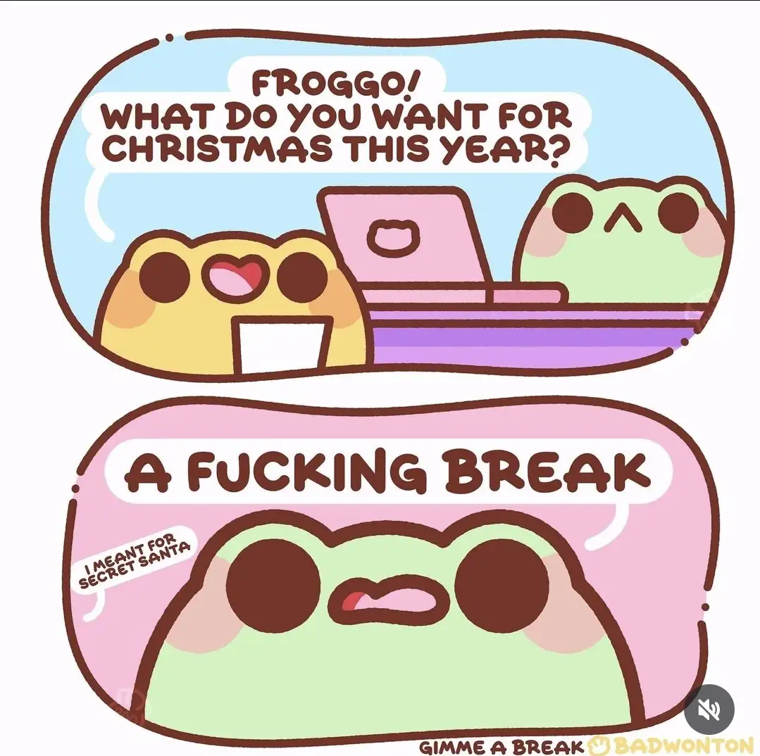 Two cartoon frogs are shown in separate panels. In the top panel, a yellow frog with a heart-shaped eye asks a green frog…