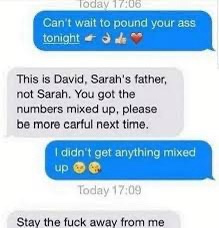A screenshot of a text message conversation where the first message is a crude sexual advance. The recipient corrects the…