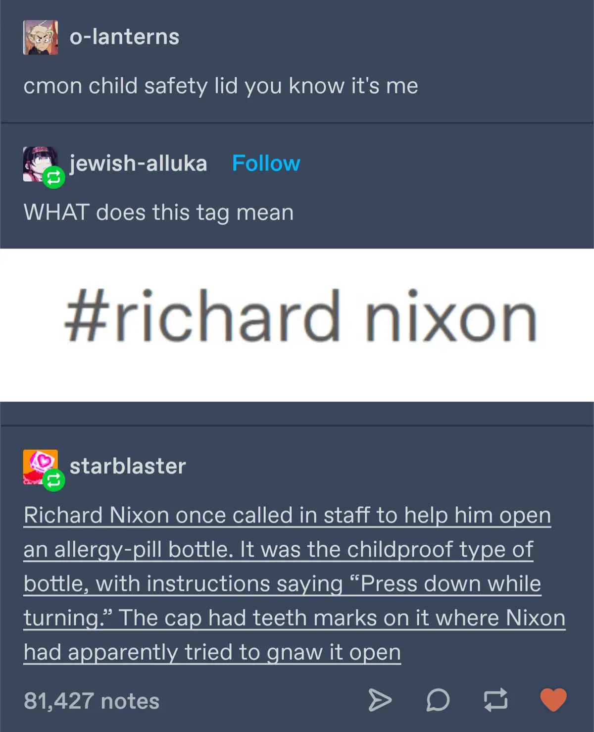 A screenshot of a social media post showing a user asking for help with a child safety lid, followed by another user asking…