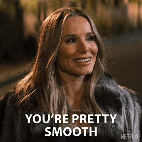 A six-panel meme grid featuring actress Kristin Chenoweth in a dark fur coat, smiling warmly in each frame. The same white…