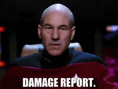 A six-panel meme featuring Captain Picard from Star Trek: The Next Generation, each panel showing him with a different…