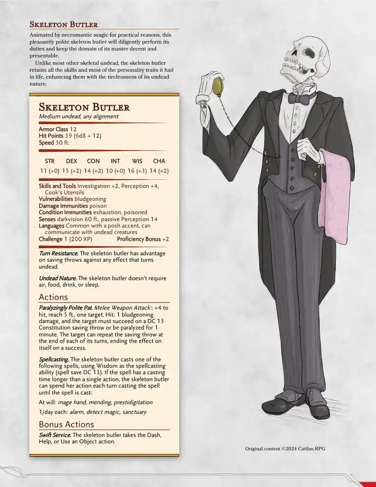 Meet the Skeleton Butler: Your Ultimate D&D Companion