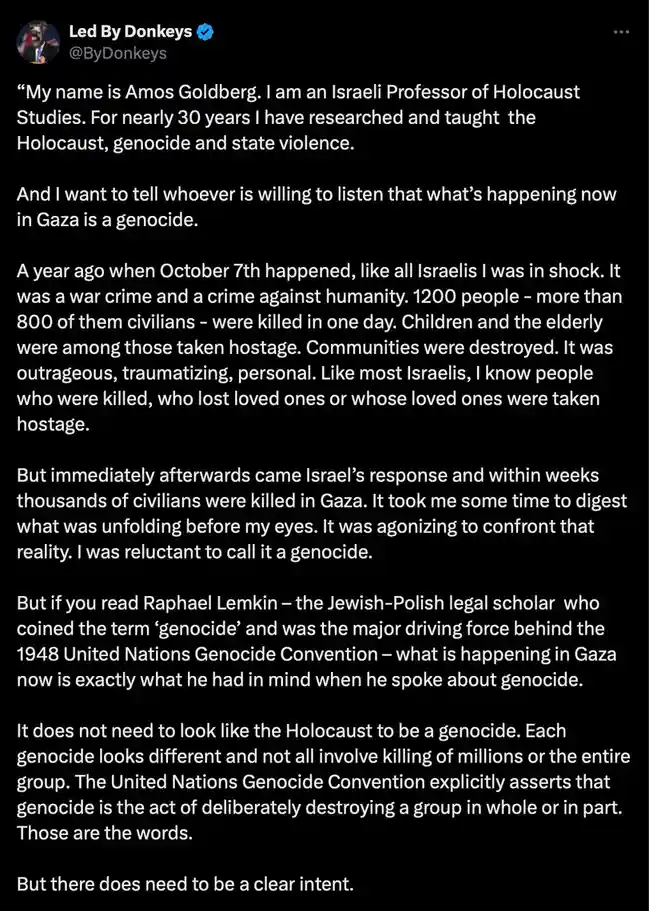 Amos Goldberg's Bold Statement on the Tragedy in Gaza: A Genocide Denied