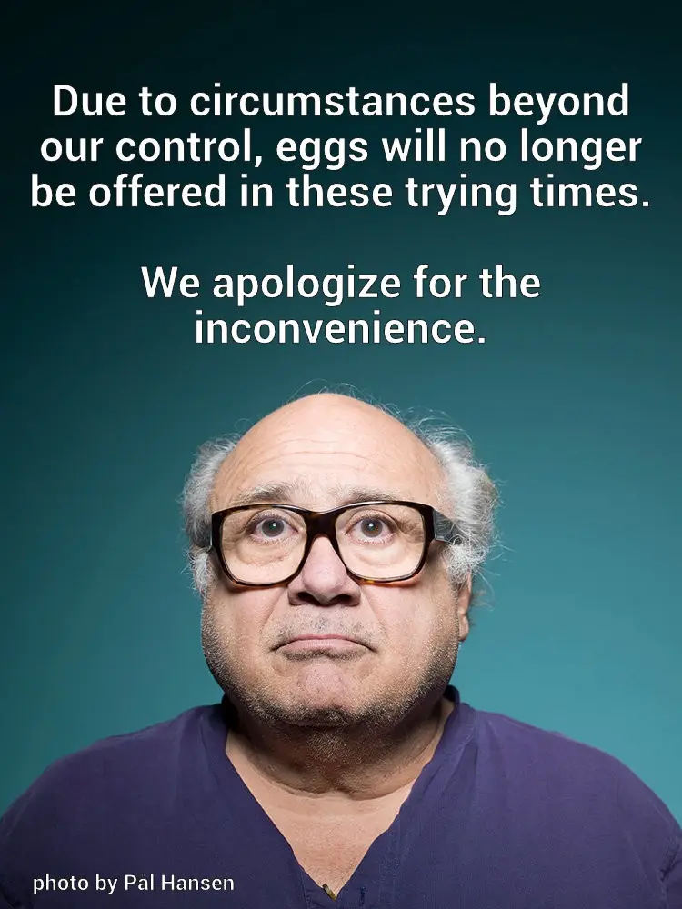 A man with glasses and a concerned expression stares at the camera against a teal background. White text overlaid on the…