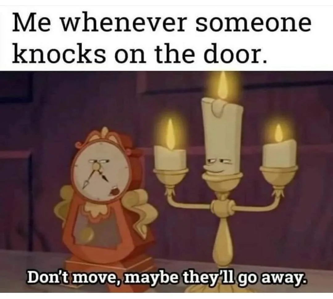 An image from Beauty and the Beast shows Cogsworth the clock and Lumière the candelabra. Cogsworth has a worried expression…