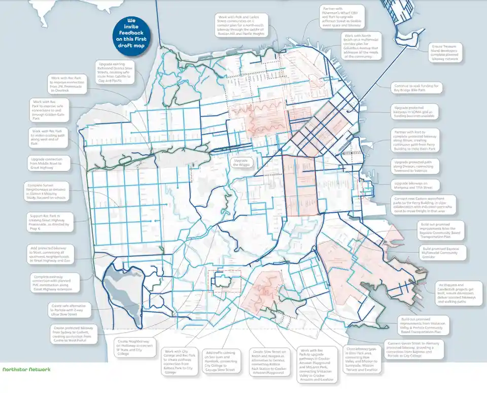 Check Out the New SFMTA Biking and Rolling Plan Map - Draft for November 2024