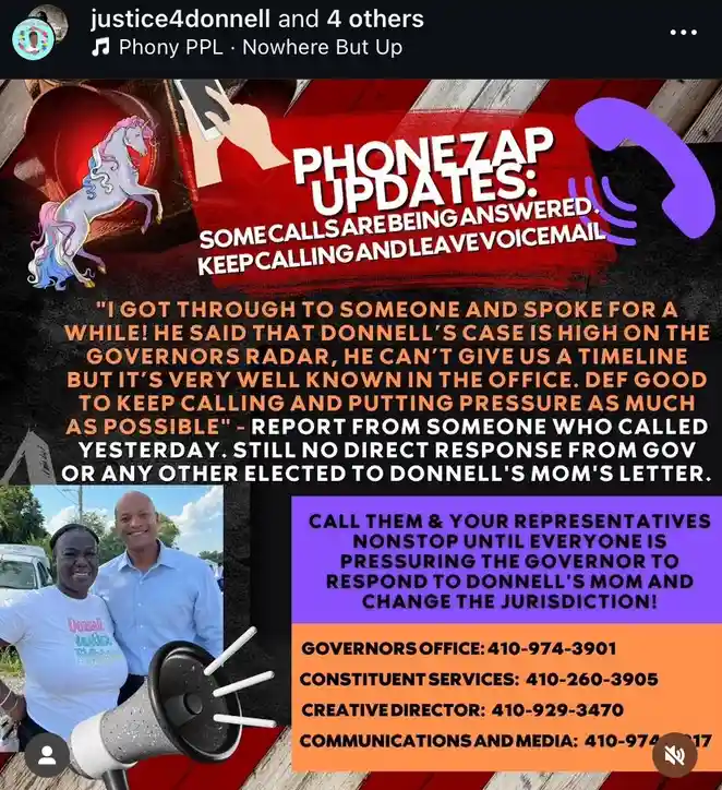A graphic titled 'PHONEZAP UPDATES' shows a unicorn, a phone, and a megaphone, with text urging people to call government…