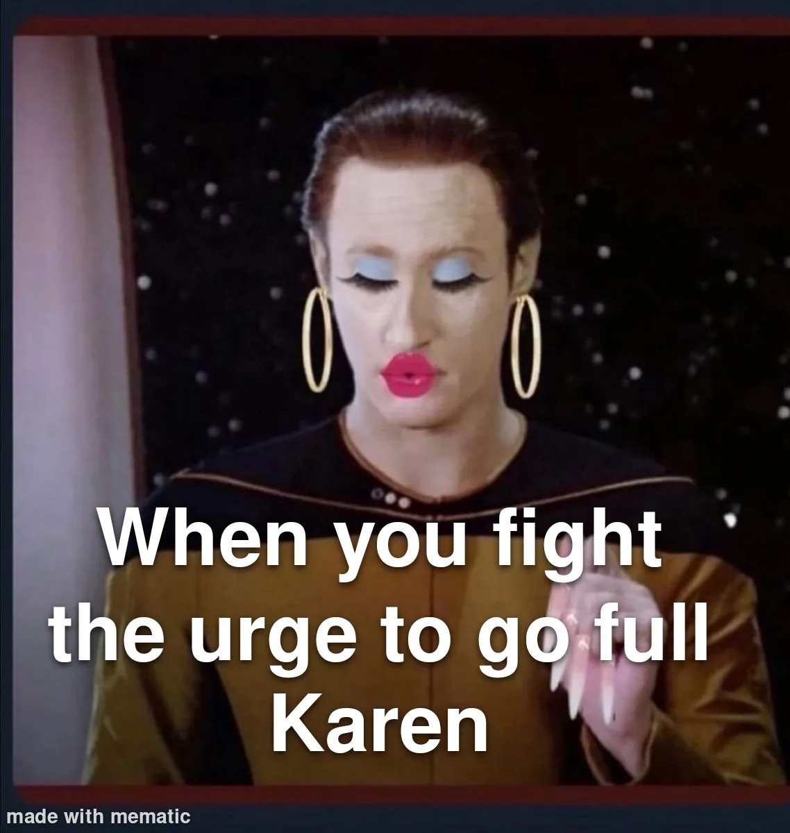 You have to fight it!