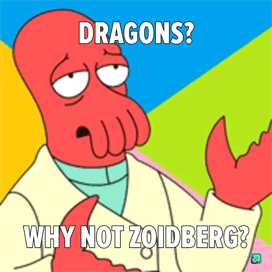 The image shows the animated character Zoidberg from Futurama, a red, lobster-like alien with a bored and unimpressed…