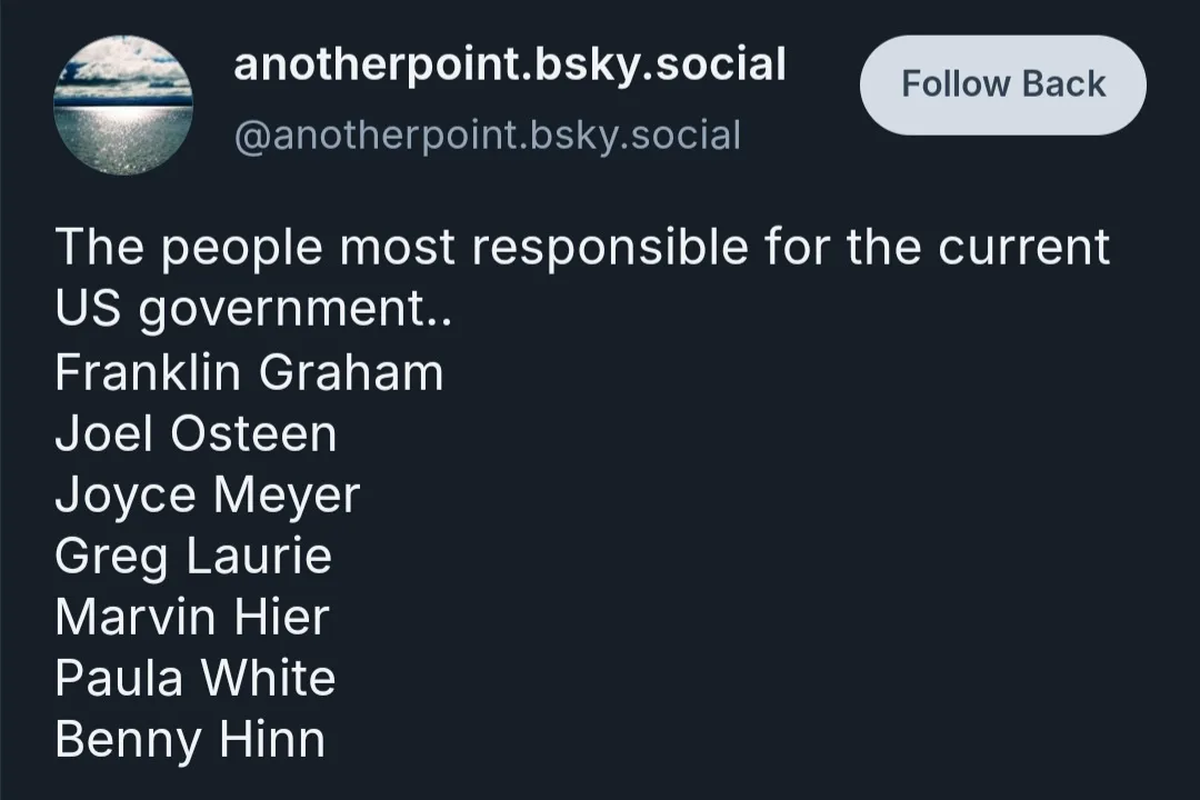 A screenshot of a Bluesky social media post from the account 'anotherpoint.bsky.social' with a dark background. The post…