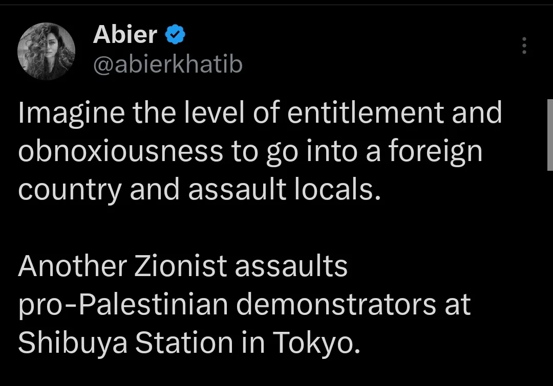 A screenshot of a tweet by user Abier (@abierkhatib) with a black background and white text. The tweet reads: 'Imagine the…