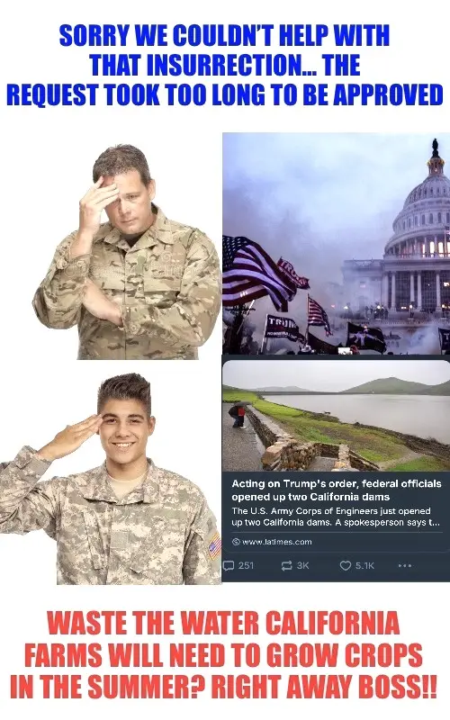 The image is a four-panel meme. Top left shows a man in military uniform holding his head in frustration. Top right shows…