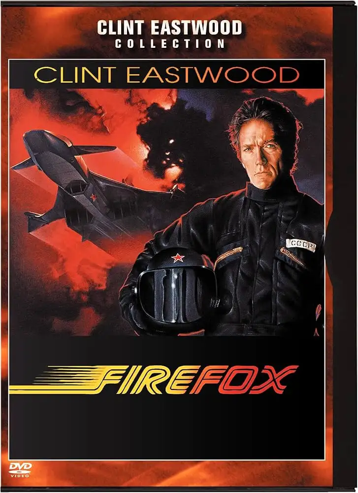 This image is a DVD cover for a fictional 'Clint Eastwood Collection' featuring a man in a Soviet-style pilot uniform…