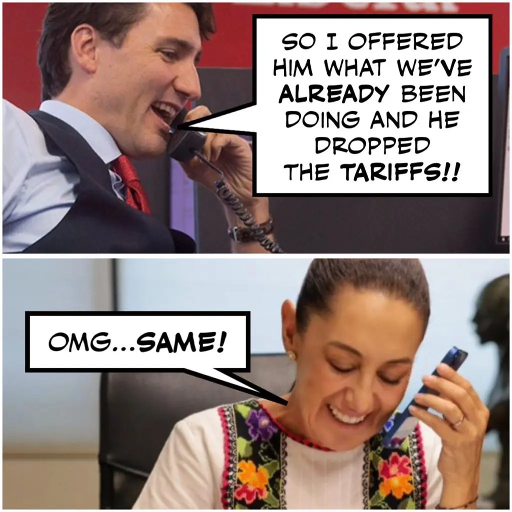 The top panel shows a smiling man in a suit and red tie on the phone, with a speech bubble reading 'SO I OFFERED HIM WHAT…