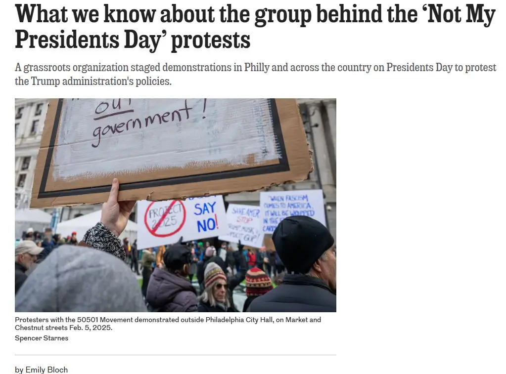 A news article screenshot shows protesters holding signs, including one that reads 'out government!' in handwritten text…