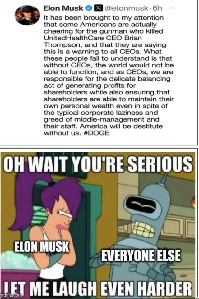 Haha, tell that to yourself, Musky!