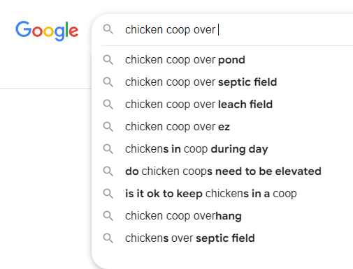 I once heard about building a chicken coop over... something? A garden, perhaps? :)