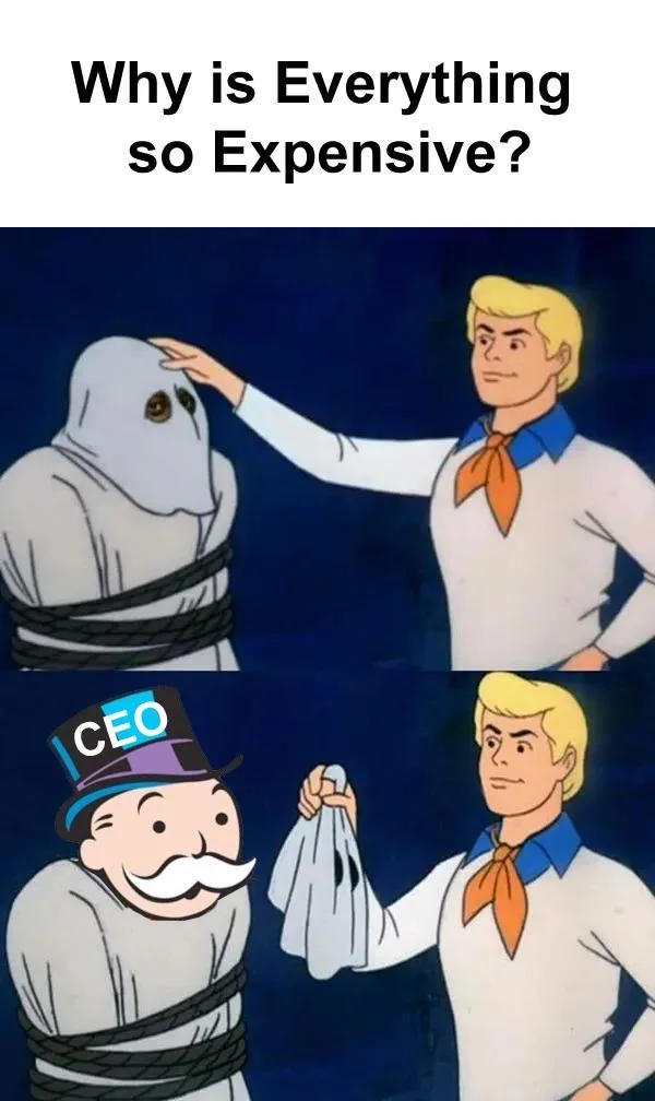 The image is a two-panel meme featuring the animated character Fred Jones from Scooby-Doo. In the top panel, he pats the…