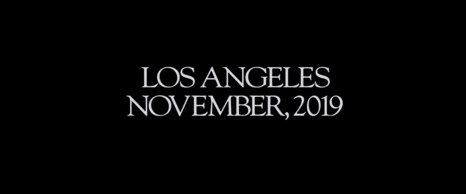 A black background with white serif text centered, reading 'LOS ANGELES' on the top line and 'NOVEMBER, 2019' on the bottom…