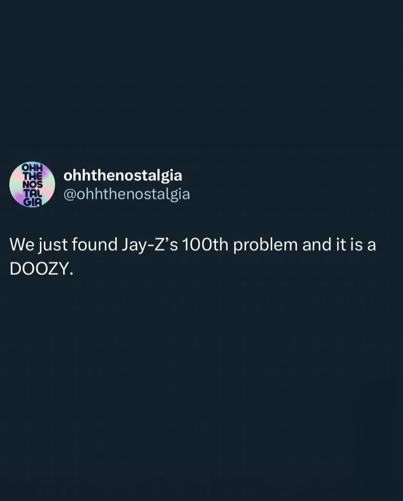 A dark blue background displays a Twitter post from the account 'ohhthenostalgia' with the handle '@ohhthenostalgia'. The…