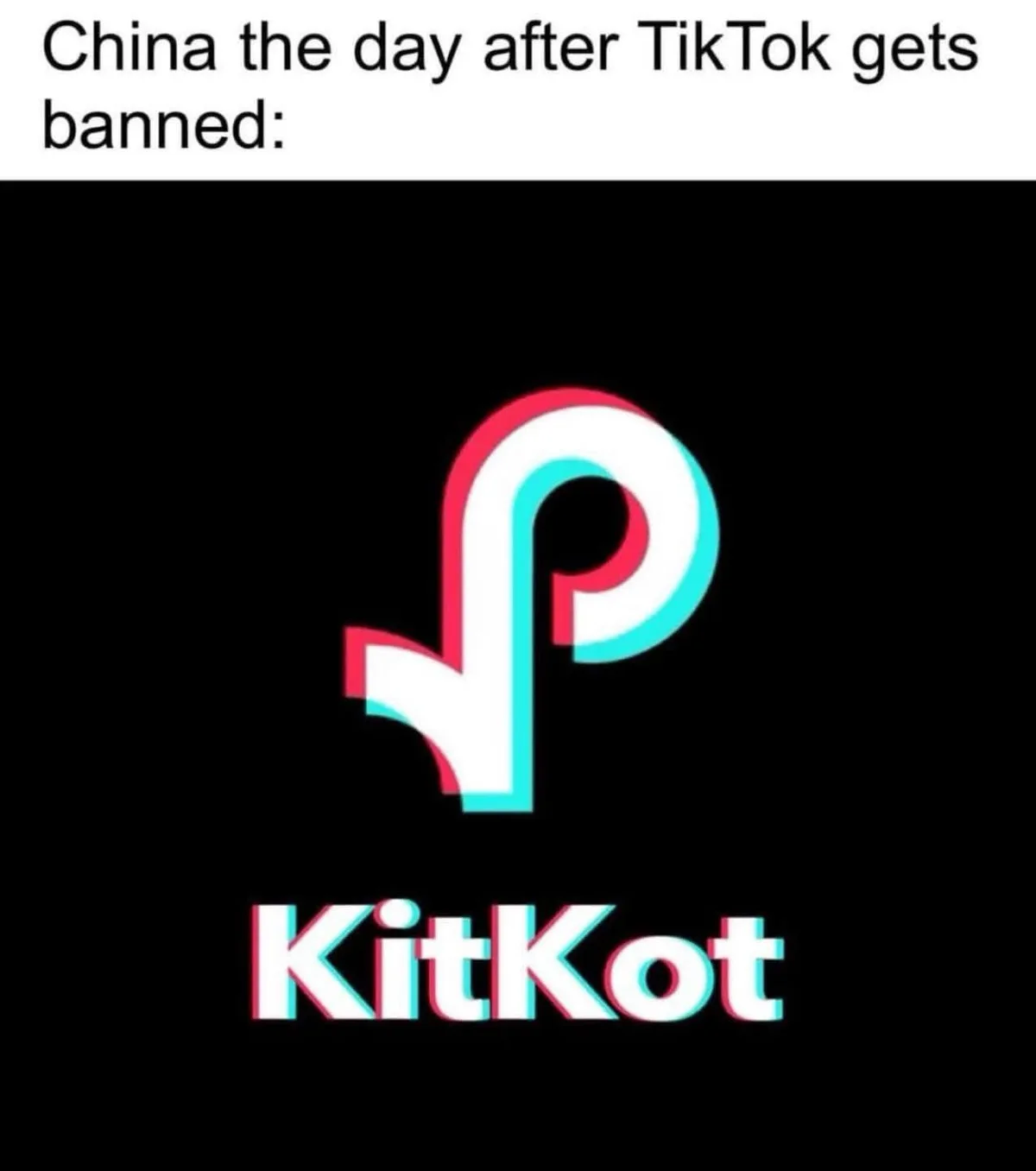 The image displays a black background with a stylized logo resembling the TikTok symbol but altered to look like a 'P' with…