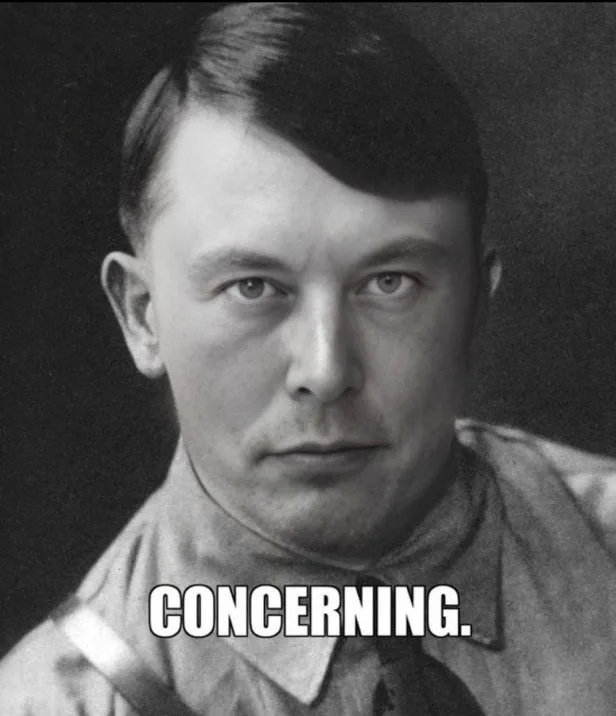 A black-and-white portrait of a man with a serious, intense gaze, wearing a collared shirt and tie. The word 'CONCERNING.'…