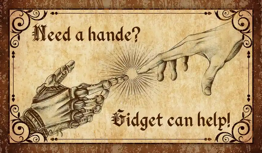 An illustrated image mimicking the 'Creation of Adam' with a mechanical hand reaching toward a human hand, both touching at…