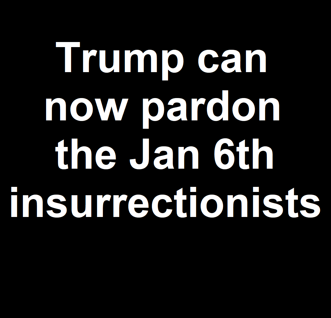The image is a solid black background with large, white, sans-serif text centered in four lines. The text reads: 'Trump can…