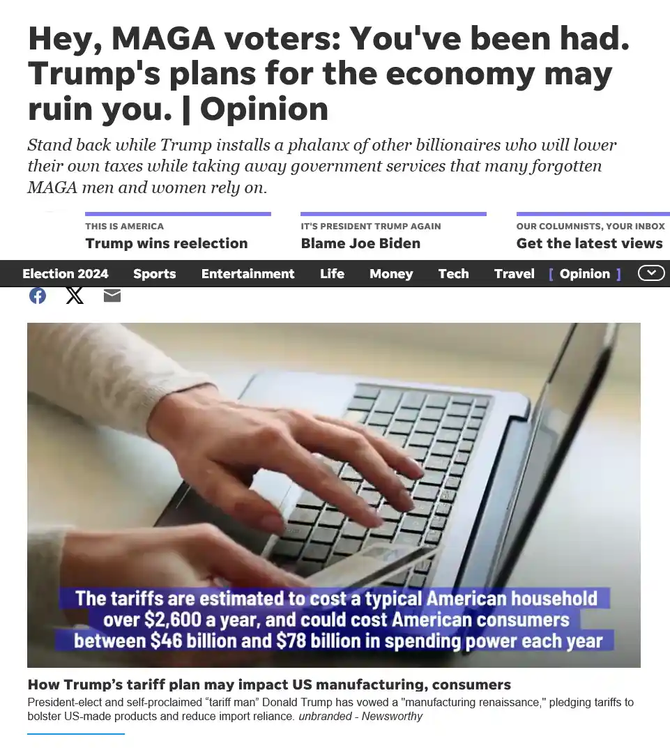 A Message to MAGA Voters: You've Been Misled by USAToday