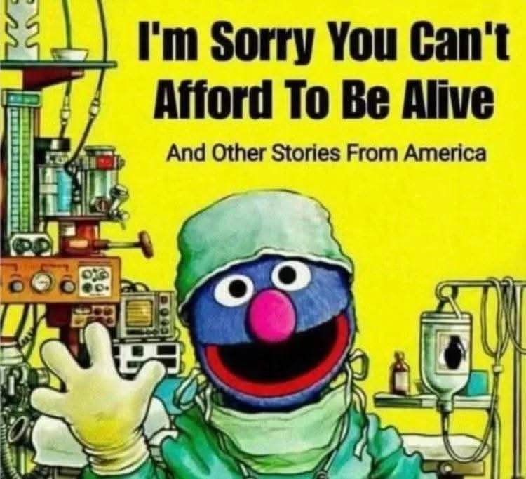 A cartoon image of the blue Muppet character Grover dressed as a surgeon in green scrubs and cap, smiling and waving with…