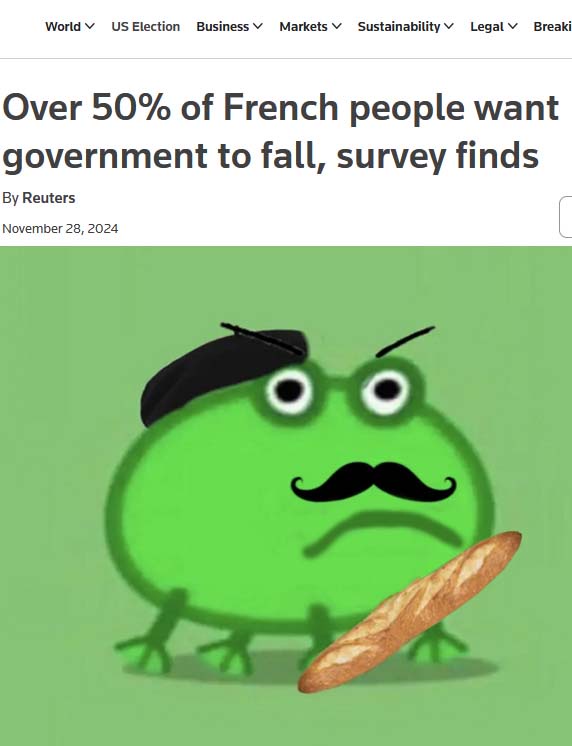 So typically French, right?