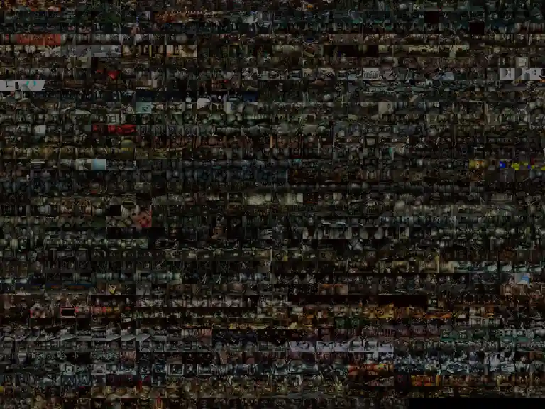 The image is a collage of many small screenshots from the video game 'System Shock 2', showing various dark, atmospheric…