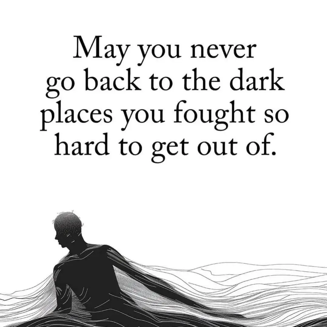 A black-and-white illustration shows the silhouette of a person sitting atop stylized waves, looking away. Above them, the…