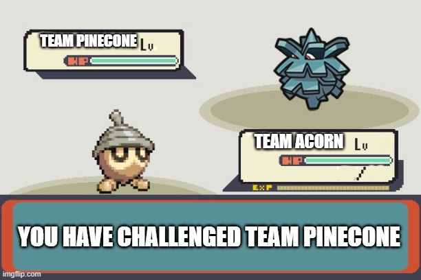 You've Just Challenged the Pinecone Warriors