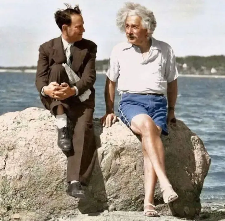 A Rare Glimpse of Albert Einstein in Sandals, Nassau Point 1939