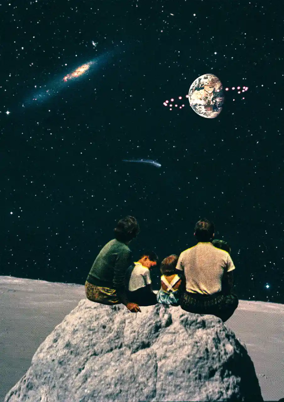 Dreaming Big: A Cat's Journey to the Moon