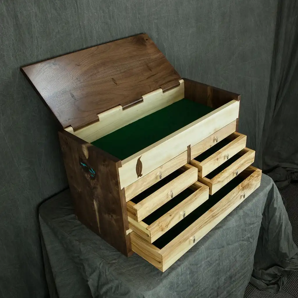 This is a penguin-themed tool chest I made as a retirement gift for my father.