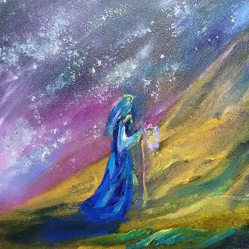 Check out my oil painting titled 'The Hermit'