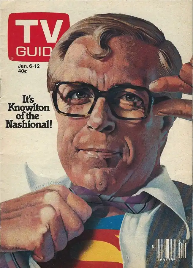 A vintage TV Guide magazine cover from January 6-12, 1970, priced at 40 cents, features a painted portrait of a man in…