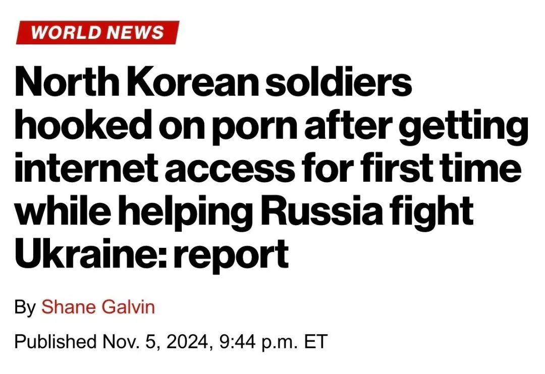 The image displays a mock news article with a red 'WORLD NEWS' banner at the top. The headline in large black text reads…