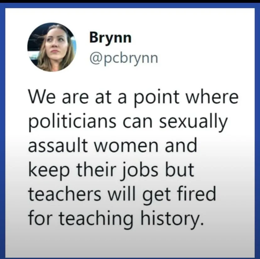 A screenshot of a tweet from user Brynn (@pcbrynn) featuring a profile picture of a woman with a skeptical expression. The…