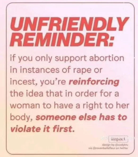 A pinkish-white graphic resembling a warning sign with bold red text at the top reading 'UNFRIENDLY REMINDER:' followed by…