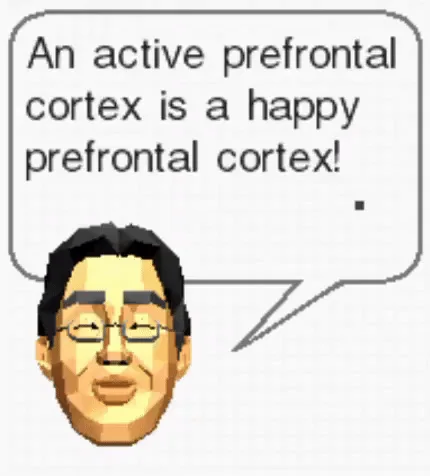 The image displays three identical panels, each showing a pixelated, smiling man with glasses. In each panel, a speech…