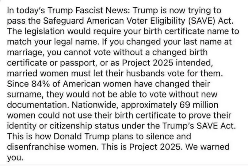 The image displays a block of text on a plain white background, mimicking a news report. The text details a fictional 'Trump…