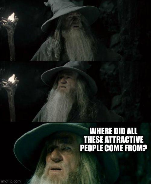 A three-panel meme featuring Gandalf the Grey from 'The Lord of the Rings' looking increasingly bewildered. In the top…