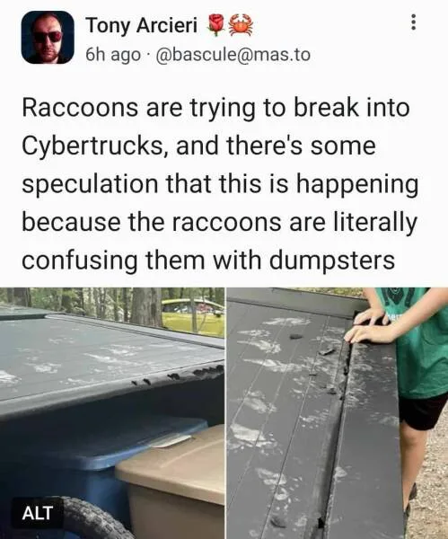 The image shows two photos: one of a black pickup truck bed with a damaged, partially open tonneau cover, and another of a…